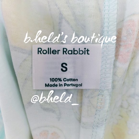 Roller Rabbit Citrus Hearts Polo Pajamas in Light Blue Size S Brand New NWT - Picture 12 of 17